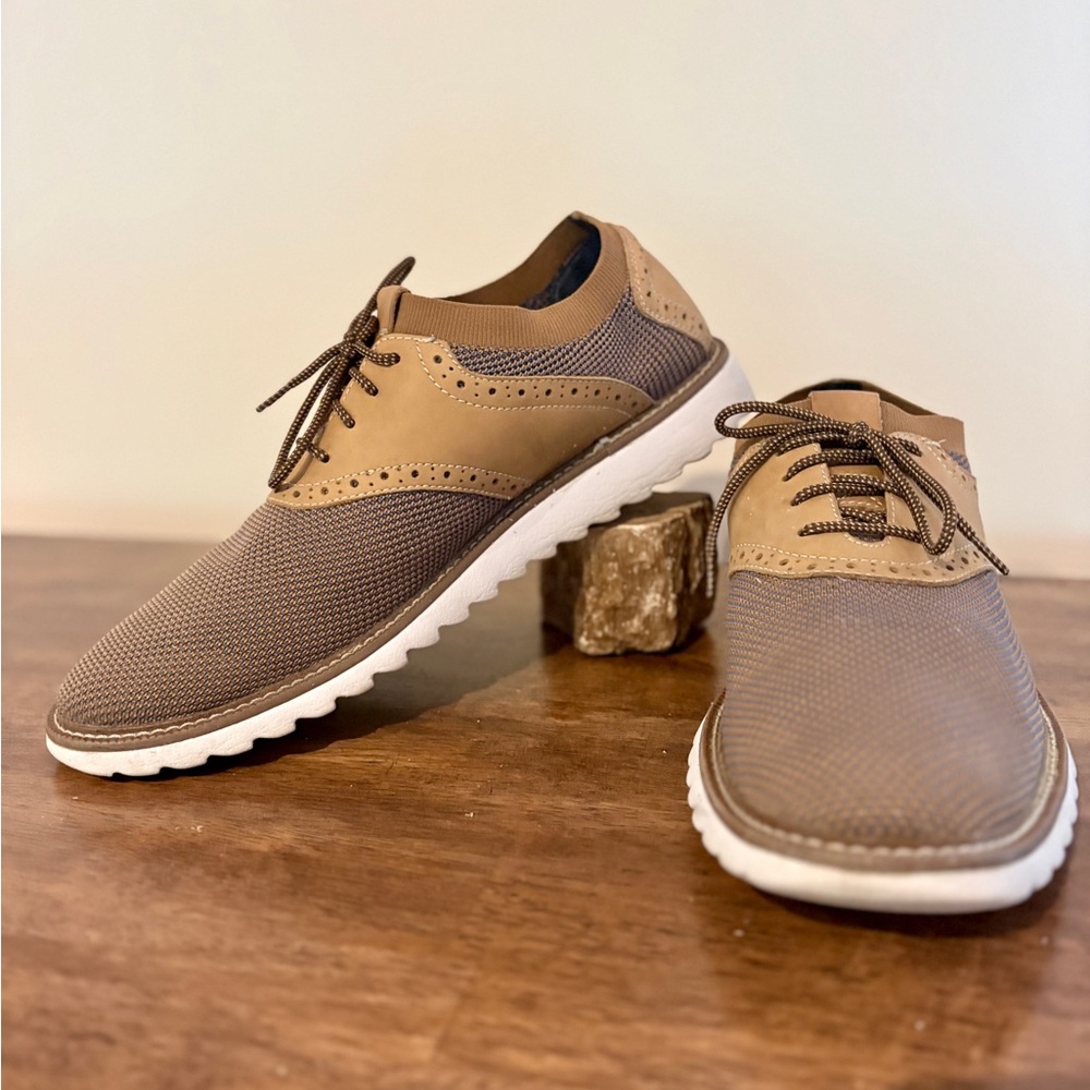 Johnston & Murphy Brown and Tan Wingtip Derby Sneakers